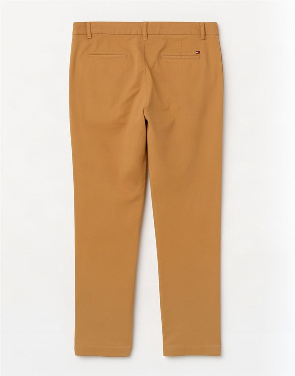Tommy Hilfiger Womens Slim Chino Trousers US 6 Medium W30 L28 Beige Cotton