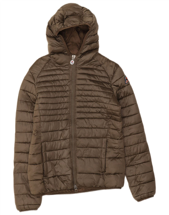 Giacca imbottita con cappuccio da donna Invicta UK 14 Large Khaki Poliammide
