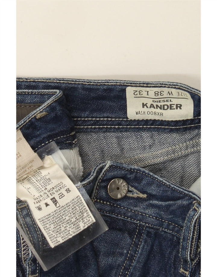 Diesel Mens Kander Straight Jeans W38 L32 Blue Cotton