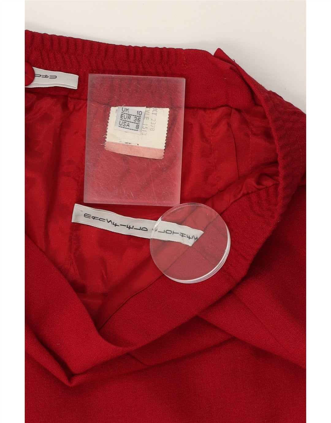 MANSFIELD Womens Straight Skirt UK 10 Small W28  Red Vintage Mansfield and Second-Hand Mansfield from Messina Hembry 