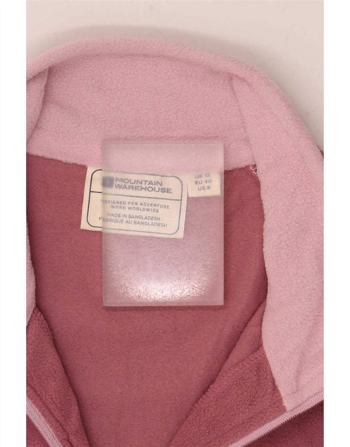 Mountain Warehouse Womens Zip Neck Fleece Jumper UK 12 Medium Pink