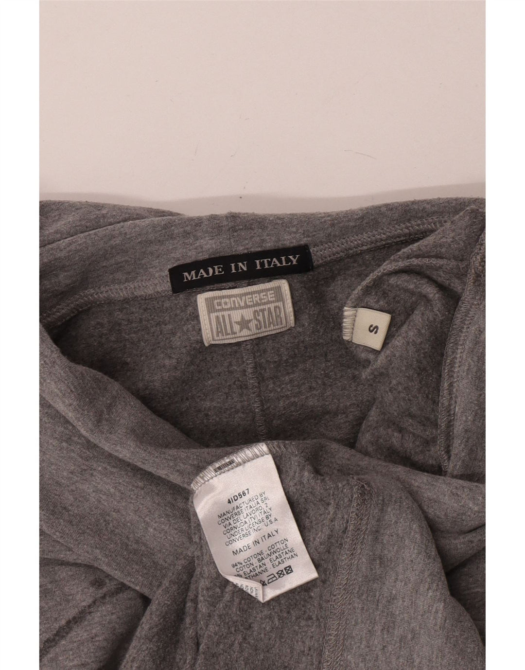 Converse Womens Graphic Sweatshirt Jumper UK 10 Small Grey Cotton