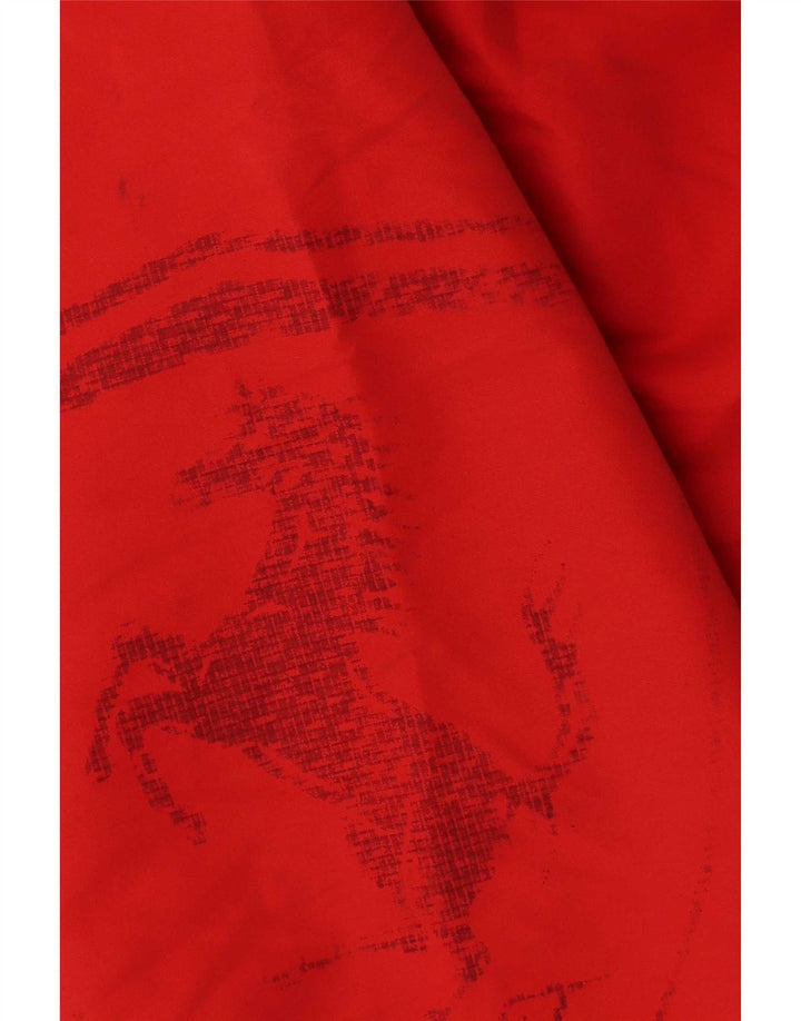 Puma Mens Ferrari Graphic Swimming Shorts Medium Red Polyester
