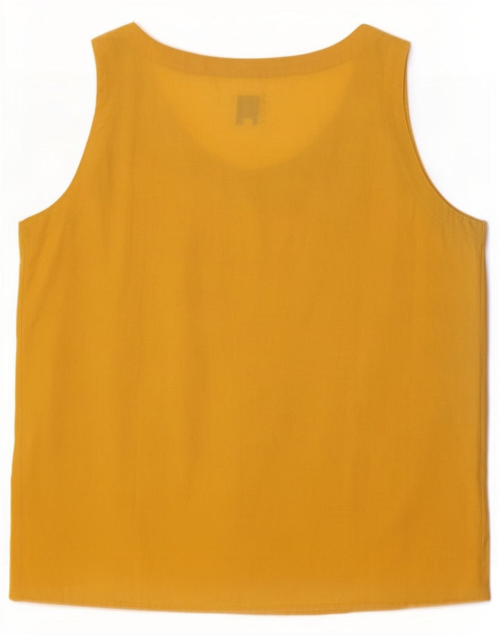 Benetton Womens Sleeveless Blouse Top IT 42 Medium Yellow