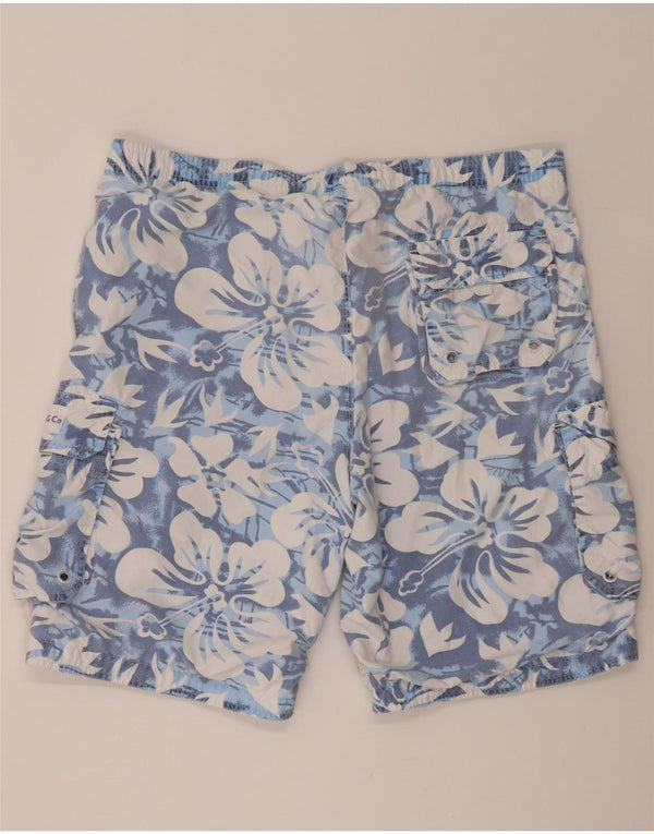 Crew Clothing Herren-Badeshorts XL W38 Blaues Blumenmuster aus Polyester