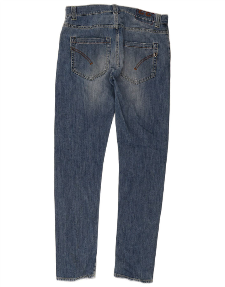 Dondup Mens Distressed Slim Jeans W33 L32 Blue Cotton