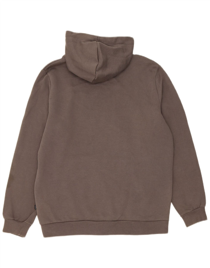 Puma Mens Graphic Hoodie Jumper Medium Grey Cotton