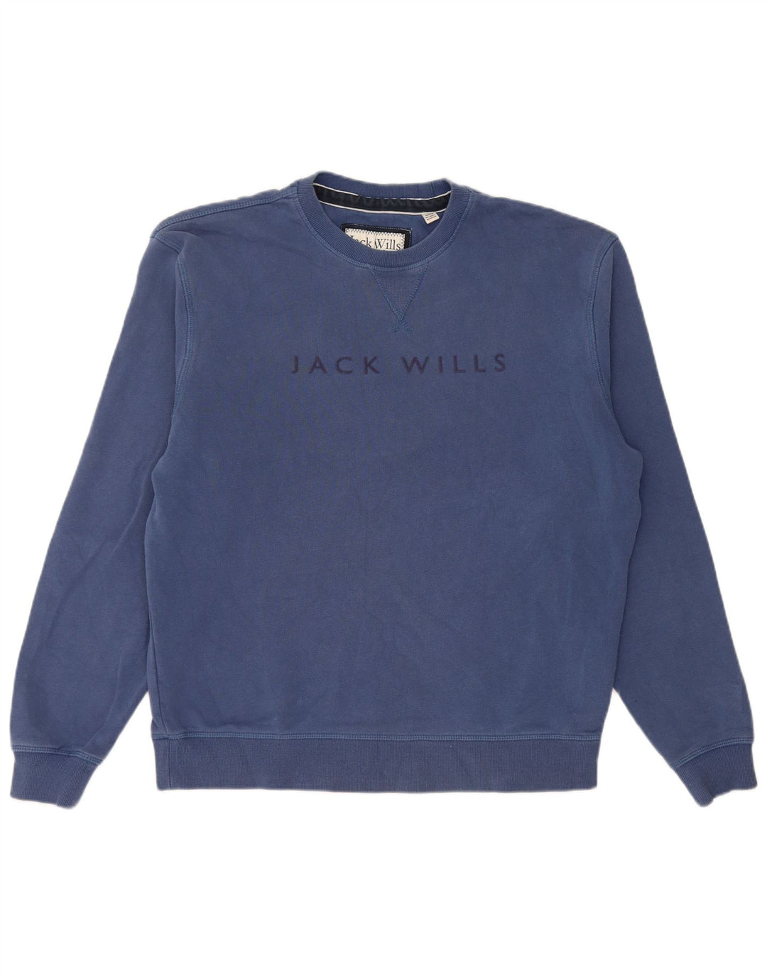Jack Wills Mens Graphic Sweatshirt Jumper Medium Blue Cotton