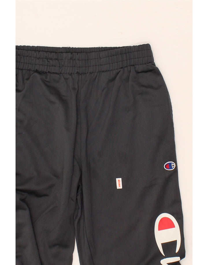 CHAMPION Boys Graphic Tracksuit Trousers Joggers 9-10 Years Medium Grey Vintage Champion and Second-Hand Champion from Messina Hembry 