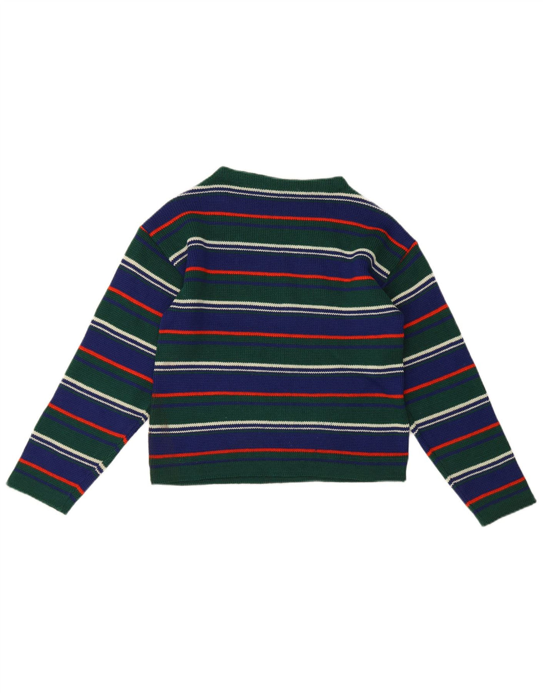 Vintage Dame Turtle Neck Jumper Sweater IT 42 Medium Grøn Stribet