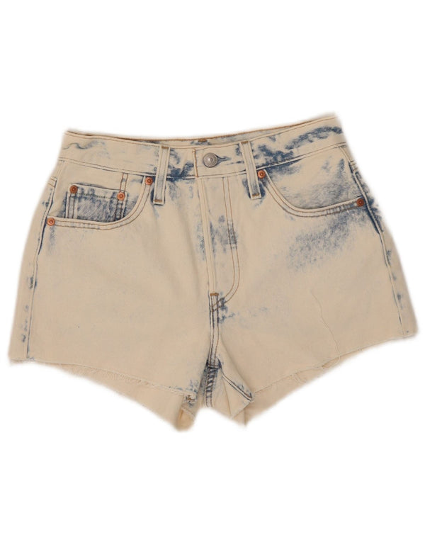 Levi's Womens 501 denimshorts W25 XS Blue Tie Dye Bomuld