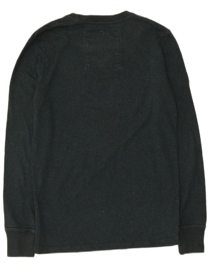Superdry Mens Graphic Top Long Sleeve Small Green Cotton