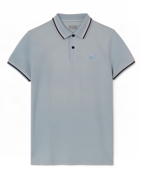 Tricou polo pentru bărbați Lotto, mare, albastru, bumbac