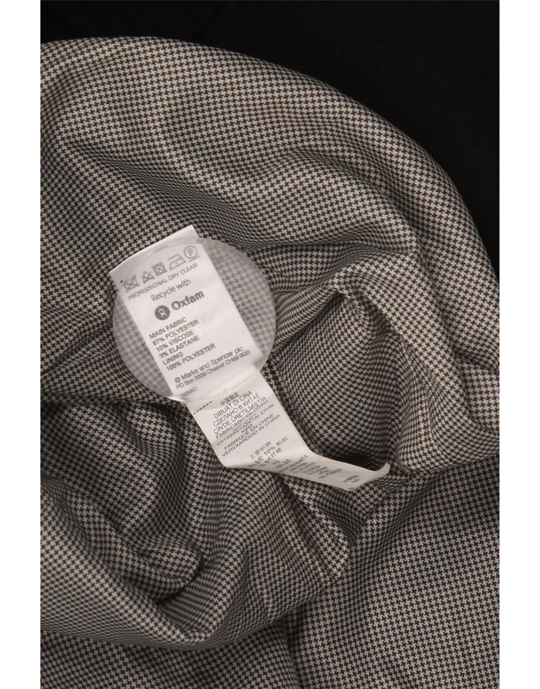 Marks & Spencer Damen Zweireihiger Mantel UK 14 Large Schwarz Polyester