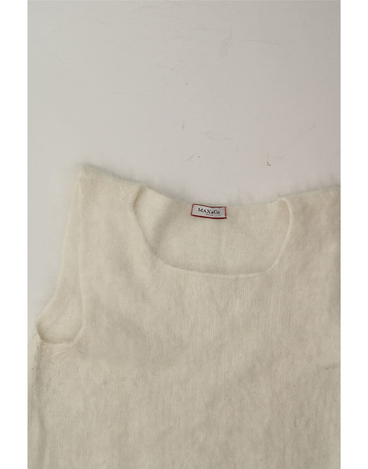 MAX & CO. Womens Crop Vest Tank Top UK 14 Medium White Polyamide Vintage Max & Co. and Second-Hand Max & Co. from Messina Hembry 