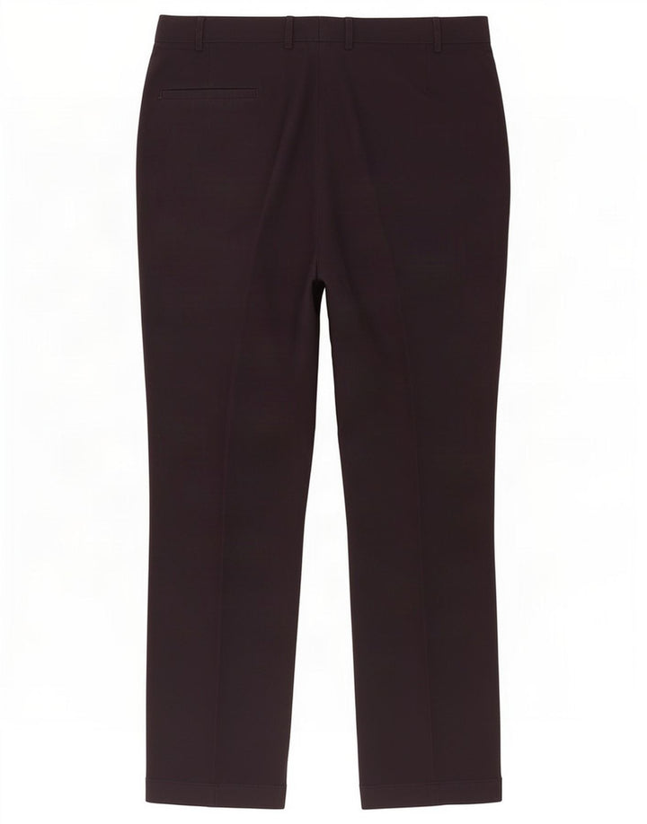 Pantaloni da abito con pegging da uomo Marks & Spencer W40 L33 poliestere blu navy