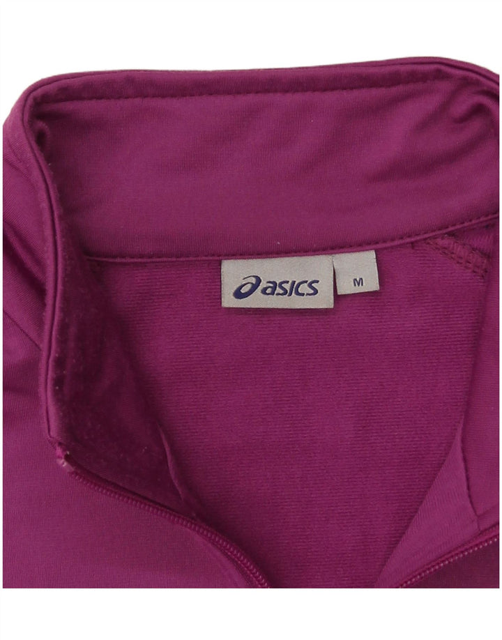 Asics Womens Tracksuit Top Jacket UK 12 Medium Purple