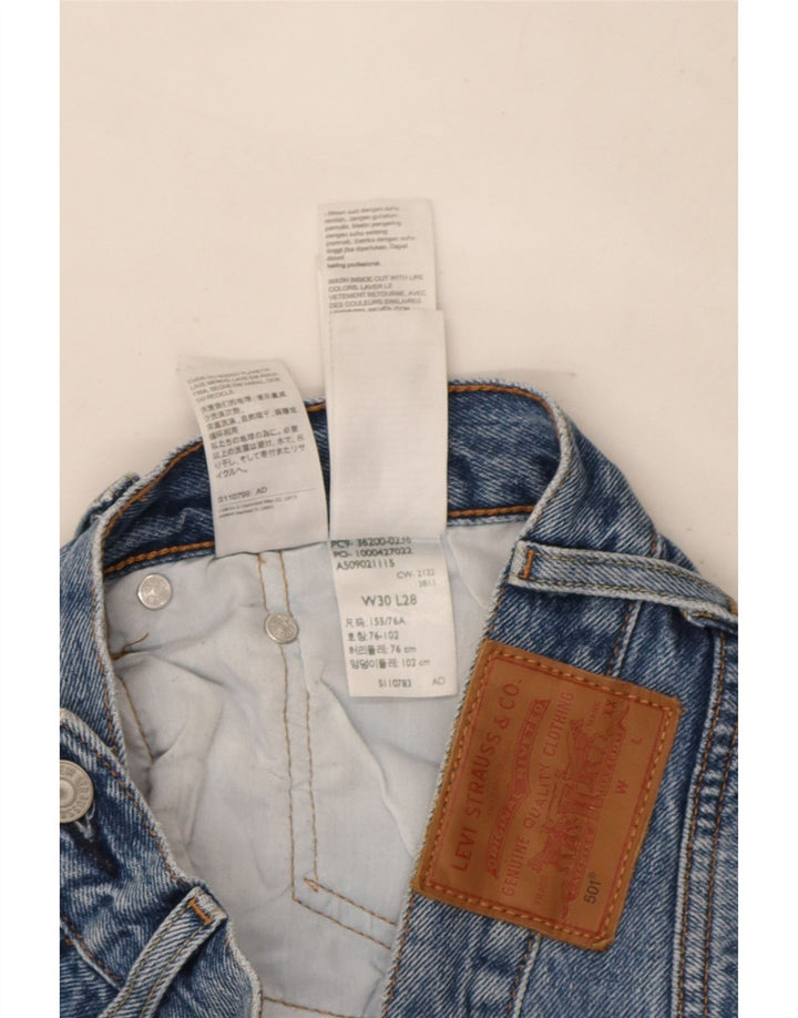 Levi's Mens 501 Straight Jeans W30 L28 Blue Cotton