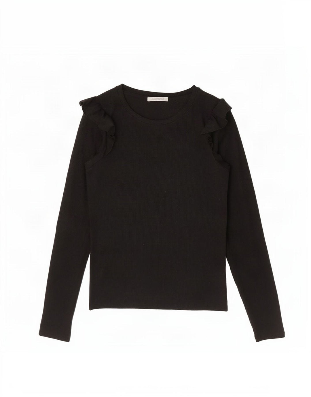 Zara Damen Trafaluc Top Langarm UK 12 Medium Schwarz