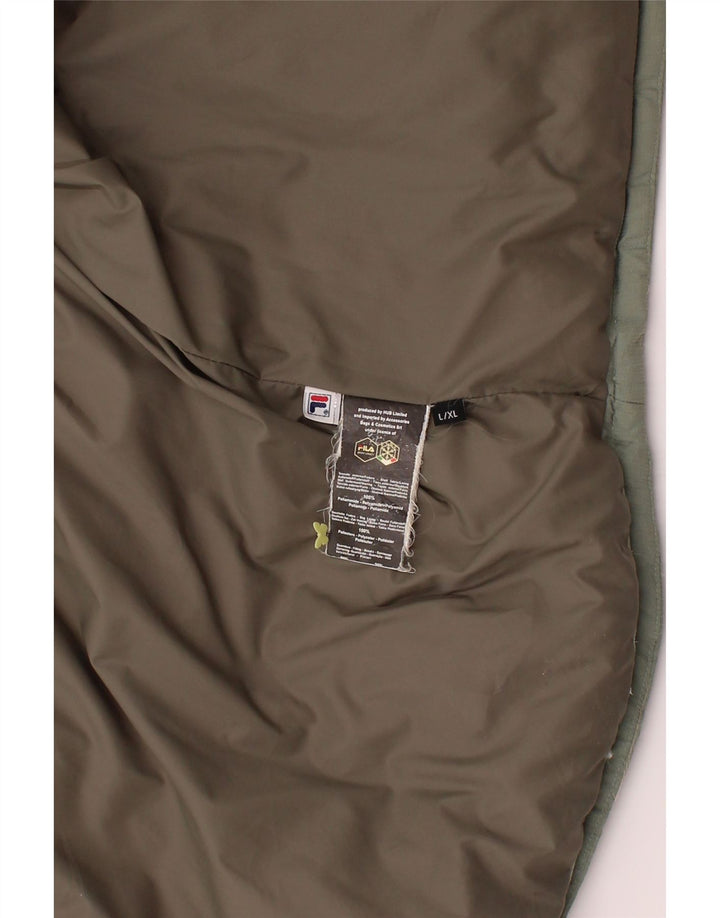 FILA Mens Padded Jacket UK 40 Large Green Polyamide Vintage Fila and Second-Hand Fila from Messina Hembry 