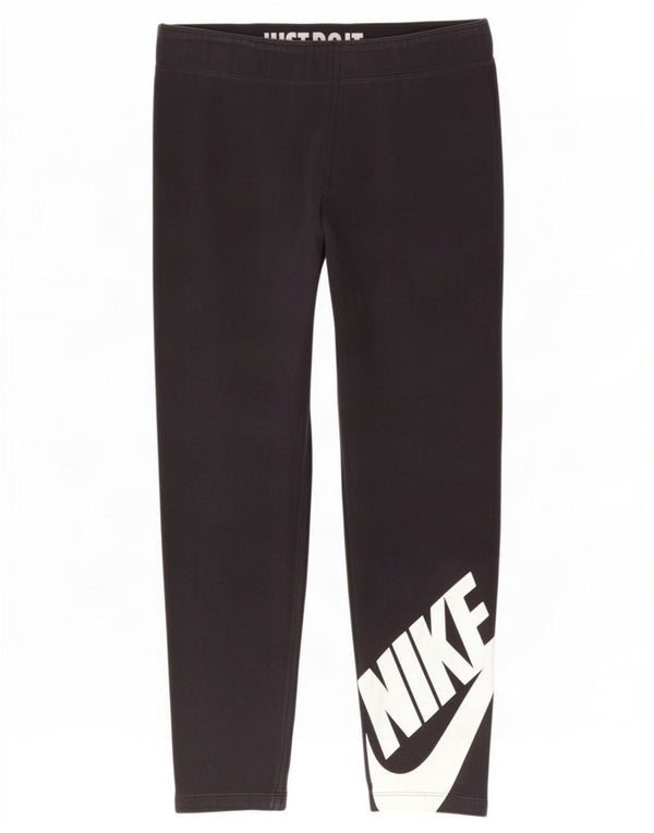 Nike Womens Graphic Leggings UK 14 Mittelschwarze Baumwolle