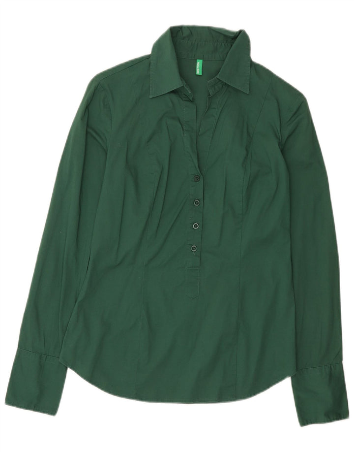 Benetton Chemise Pull Femme UK 12 Vert Moyen