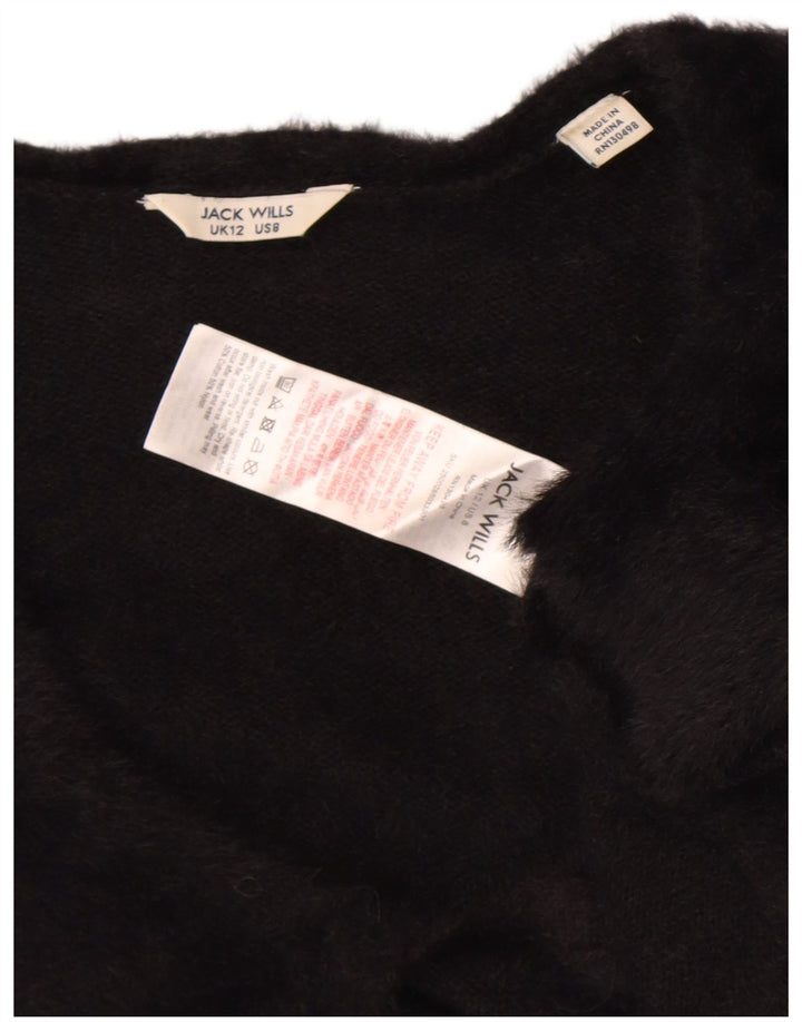 Jack Wills Womens Bolero Jumper UK 12 Medium Black Cotton