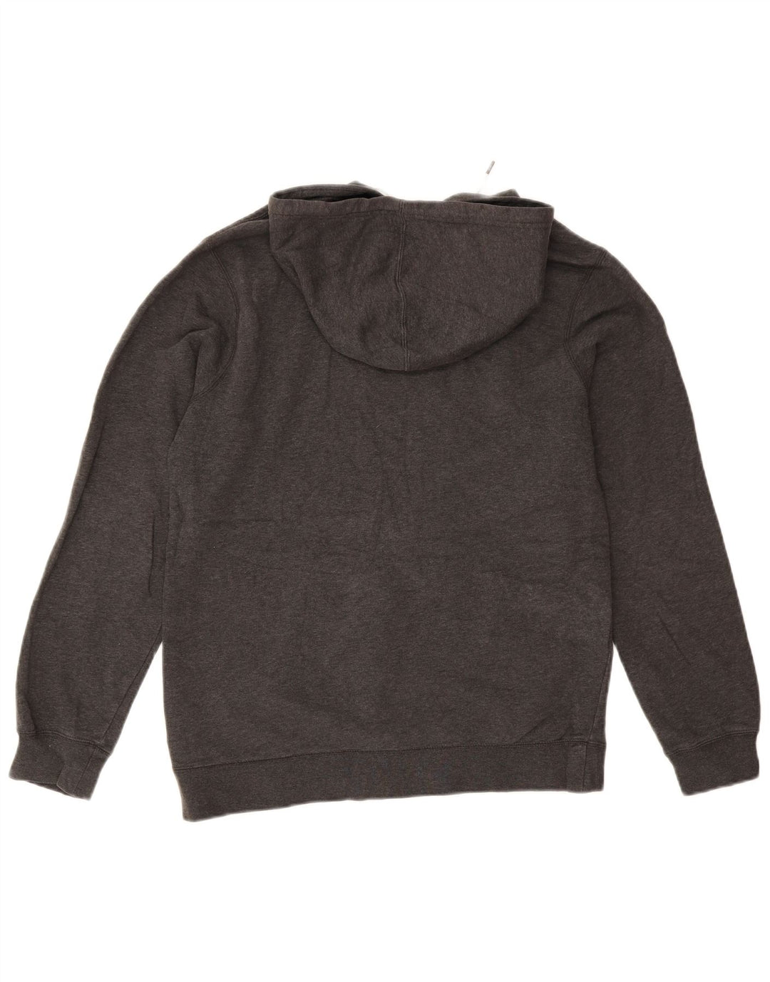 NIKE Mens Graphic Hoodie Jumper Small Grey Cotton