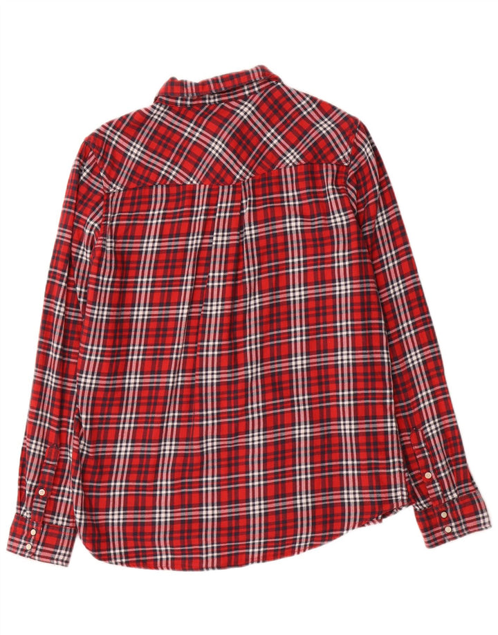 Camisa de franela Lee para mujer UK 46 Large Red Check