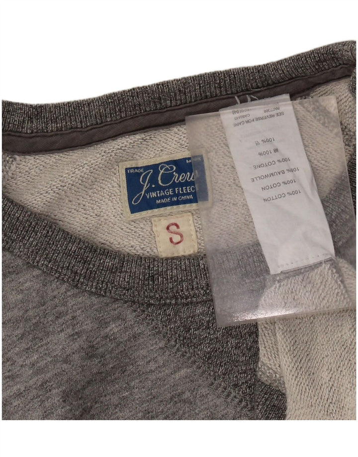 J. CREW Womens Oversized Sweatshirt Jumper UK 10 Small Grey Cotton