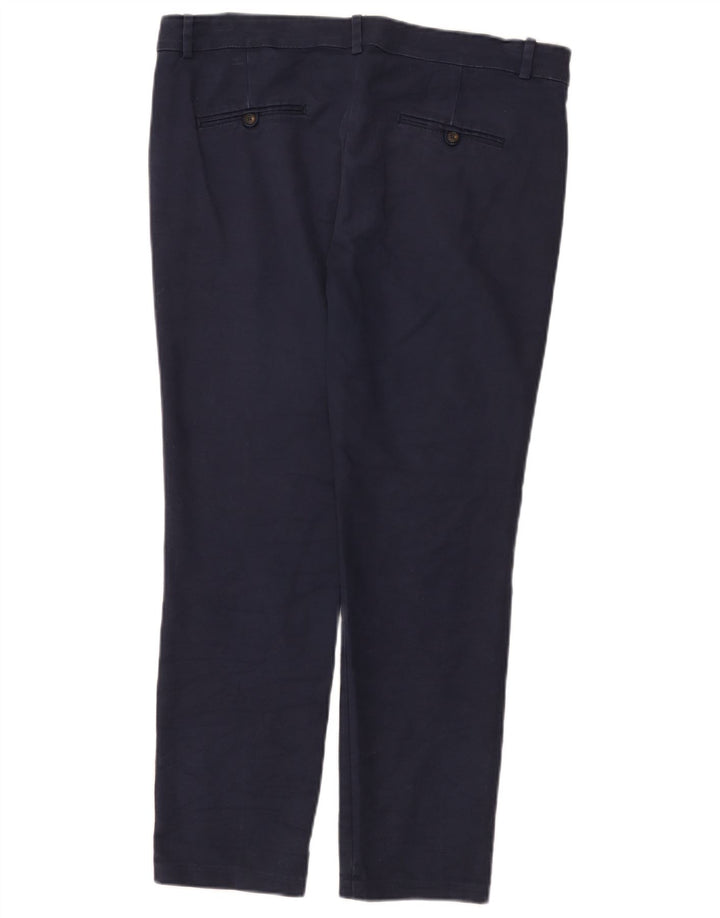 Zara Womens Slim Chino Trousers EU 40 Medium W30 L26 Navy Blue