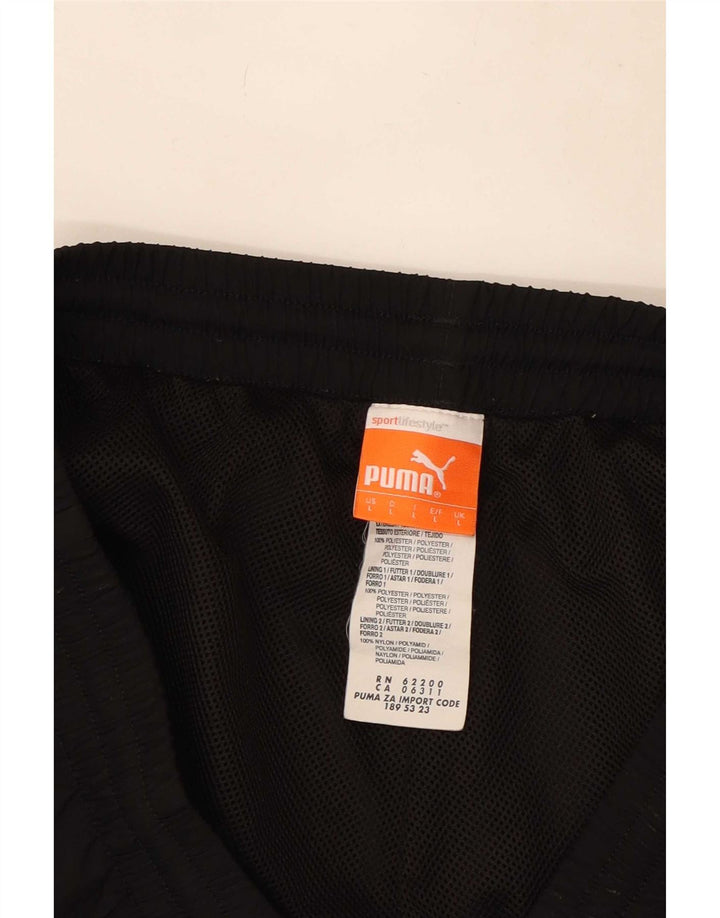 Puma Pantalon de survêtement pour homme Large Noir Colorblock Polyester