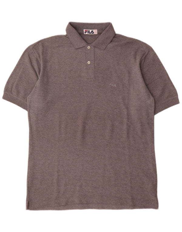 Camisa polo masculina Fila IT 48 algodão cinza médio