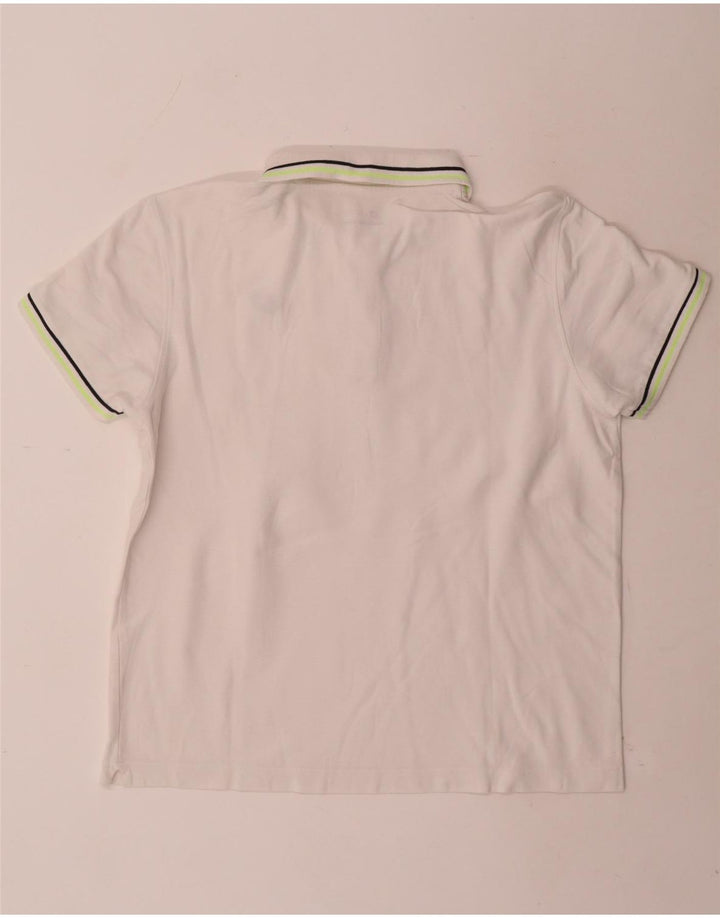 Camisa polo masculina Lotto média listrada branca