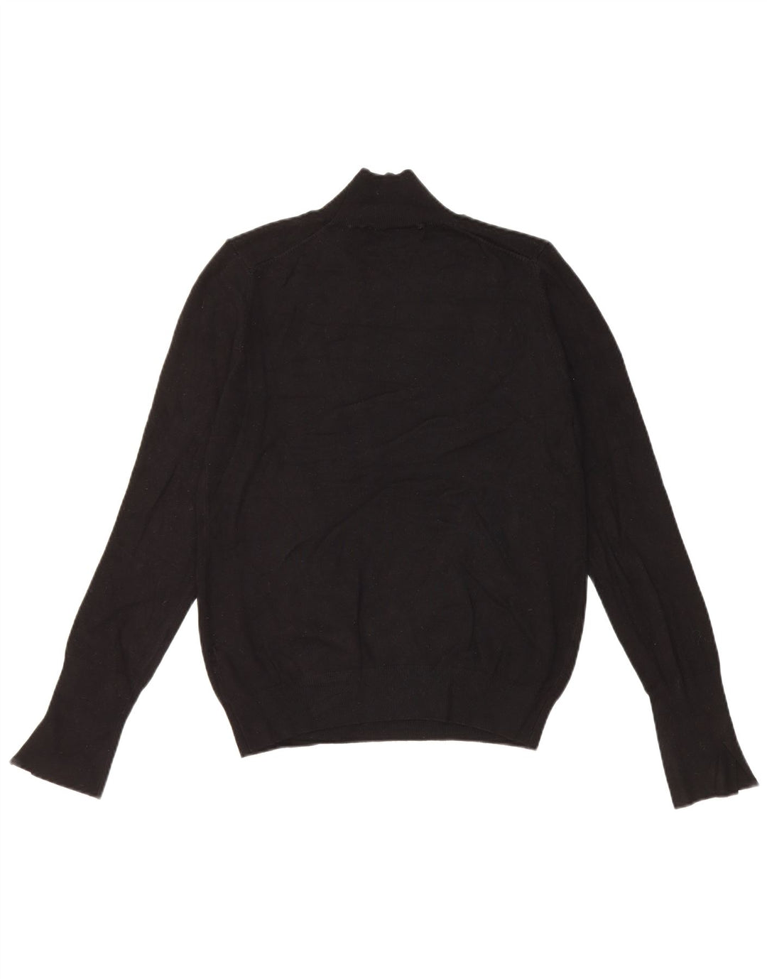Zara Womens Turtle Neck Jumper Sweater UK 14 Large Black Viscose