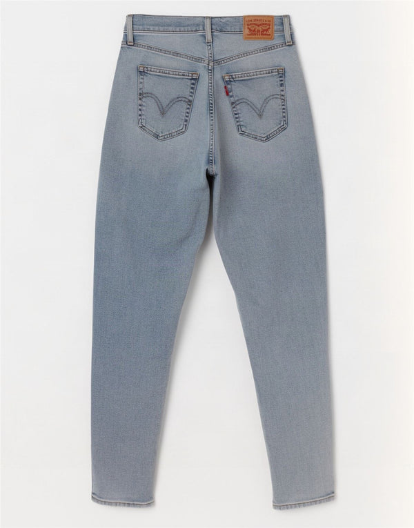 Jeans feminino Levi's Mom Distressed cintura alta W28 L29 algodão azul
