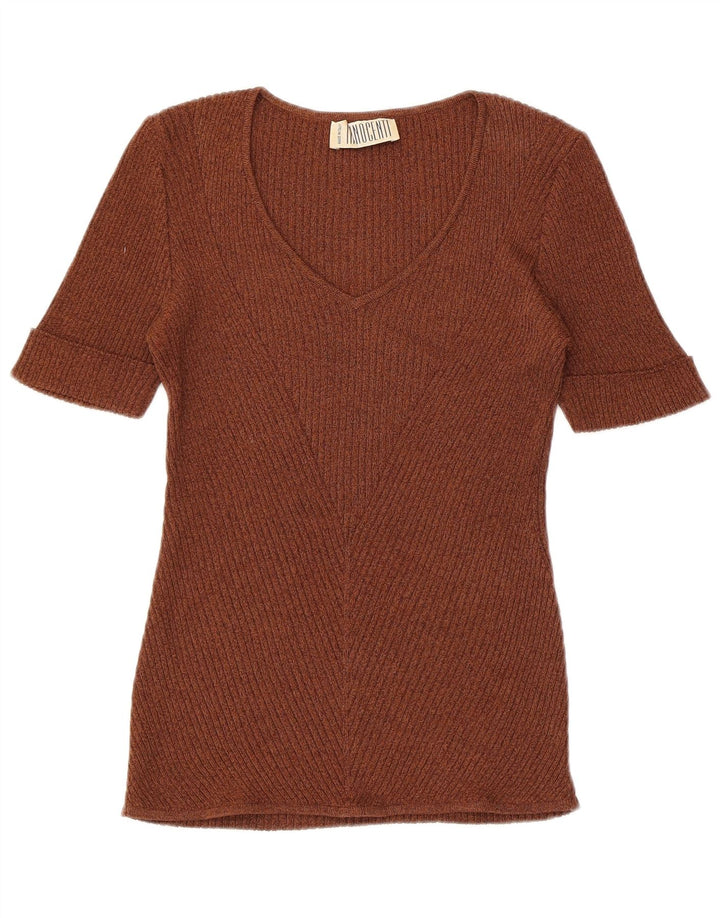 Innocenti Womens Blouse Top UK 10 Small Brown