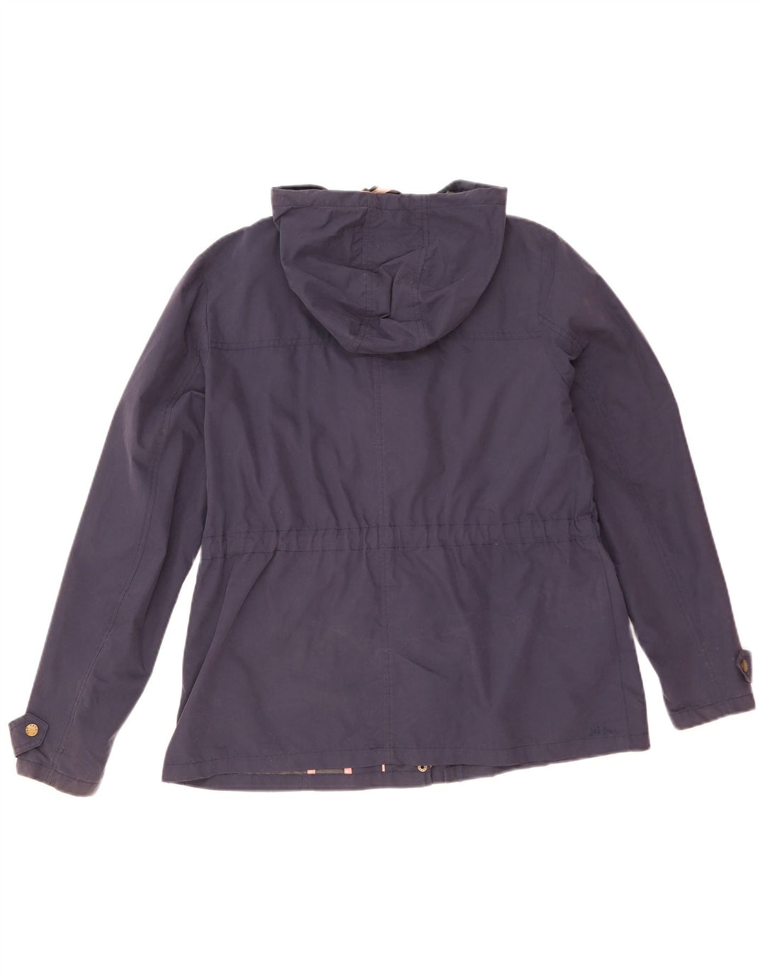 Fat Face Womens Hooded Duffle Jacket UK 16 Large  Navy Blue Cotton