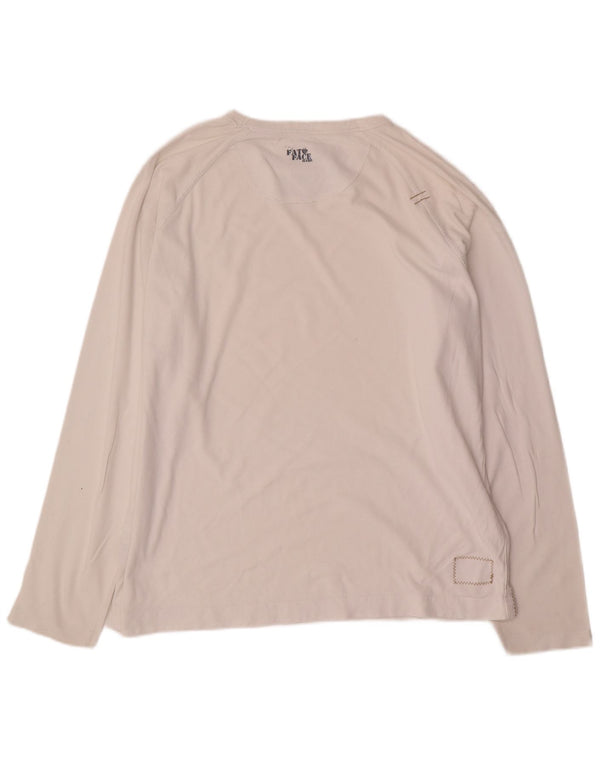 Fat Face Mens Top Long Sleeve Large White Cotton