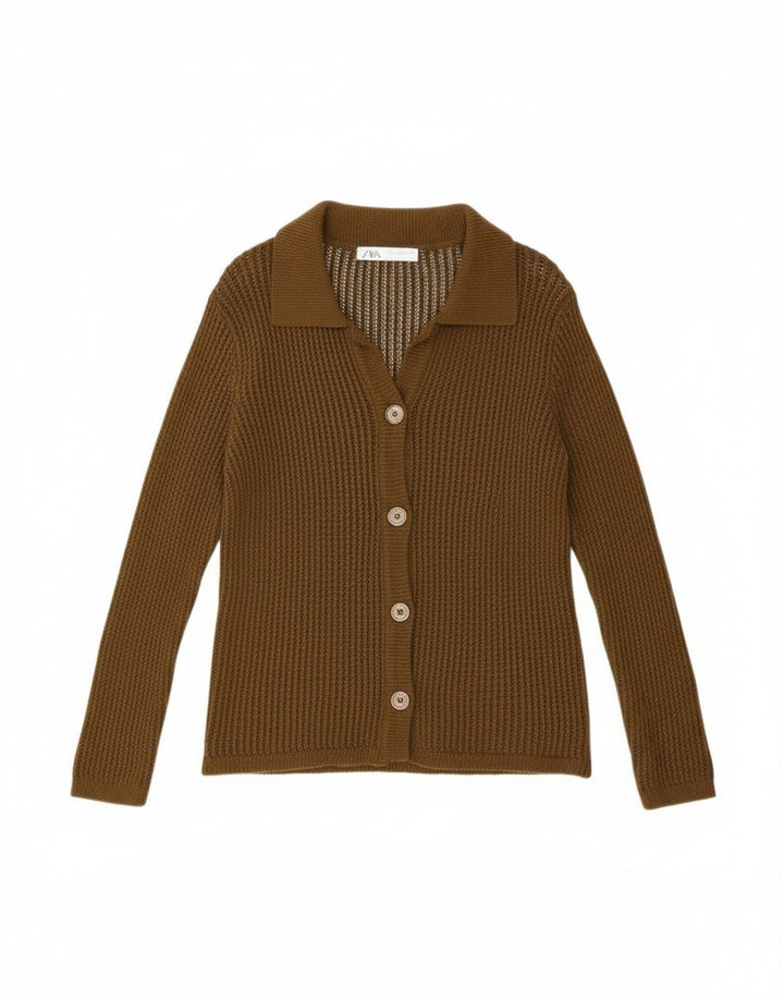 Zara Damen-Strickjacke in Übergröße, Gr. 10, Größe S, Grün