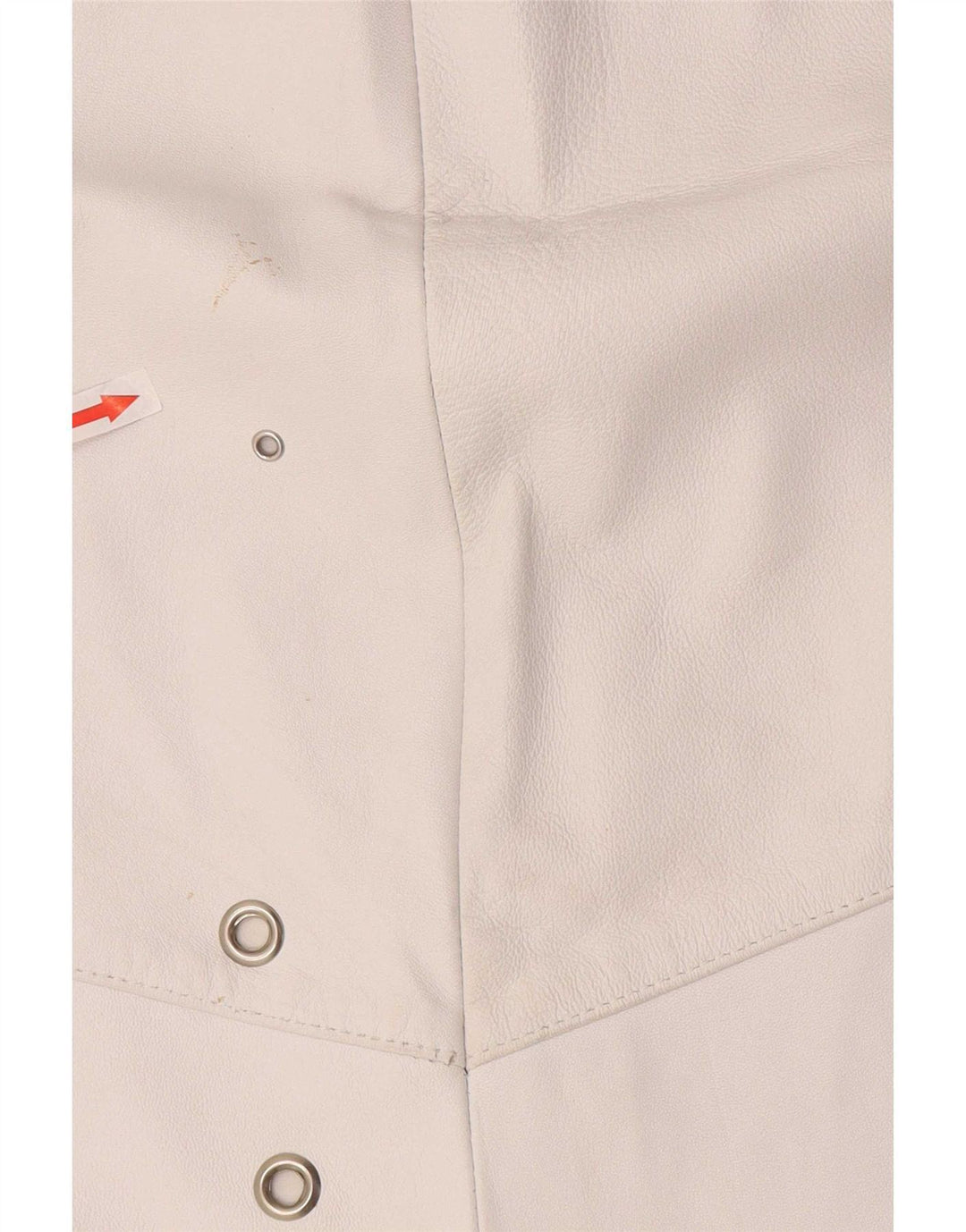 Винтажная женская кожаная юбка W36 XL, белая