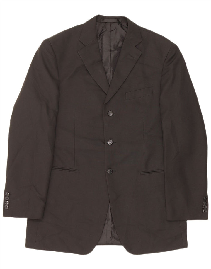 Giacca blazer lunga a 3 bottoni Marks & Spencer da uomo UK 40 media nera