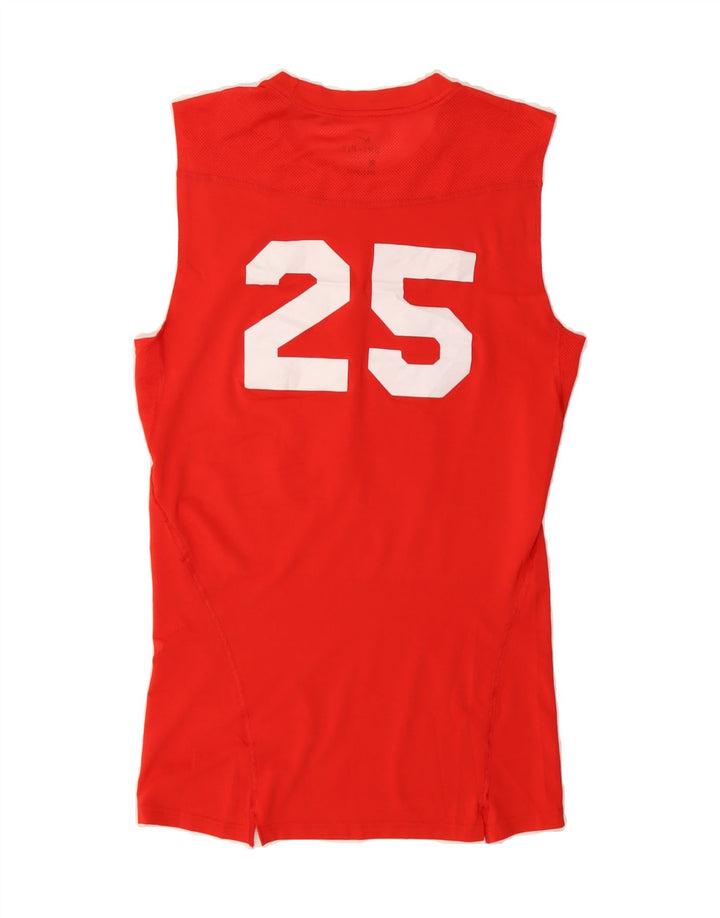 NIKE Womens Dri Fit Graphic Vest Top UK 14 Large Red Polyester Vintage Nike and Second-Hand Nike from Messina Hembry 