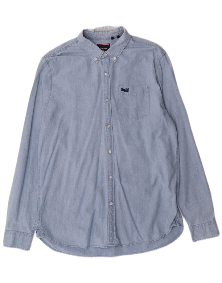 Superdry Chemise Homme XL Bleu Coton