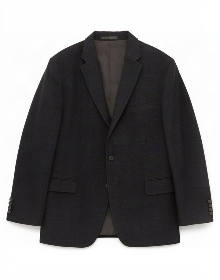 Jachetă pentru bărbați Marks & Spencer cu 2 nasturi, UK 46 XL, bumbac negru
