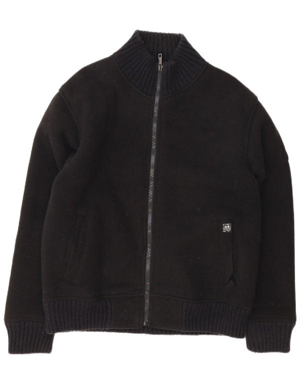 Urban Spirit Herre 1/4 Zip Fleece Sherpa Jakke UK 40 Stor Sort Polyester