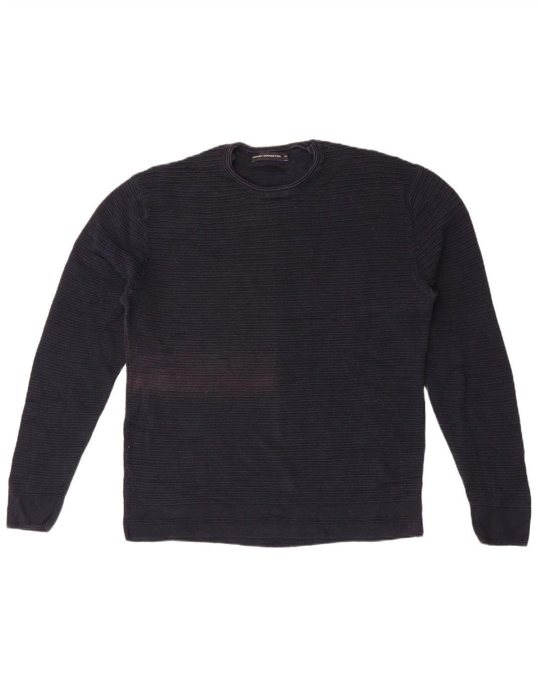 French Connection Herre Crew Neck Jumper Sweater Medium Navy Blue Bomuld