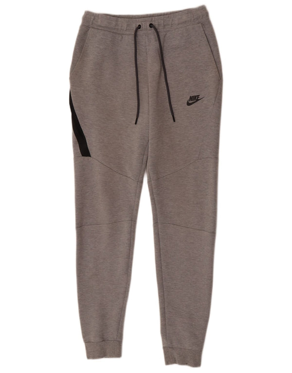 Nike Herren-Trainingsanzughose mit schmaler Passform, Jogginghose, Größe S, Grau, Farbblock-Baumwolle