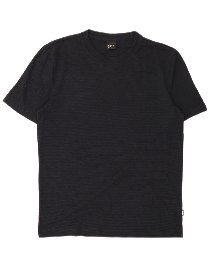 Hugo Boss Herren T-Shirt Top Medium Marineblau Baumwolle