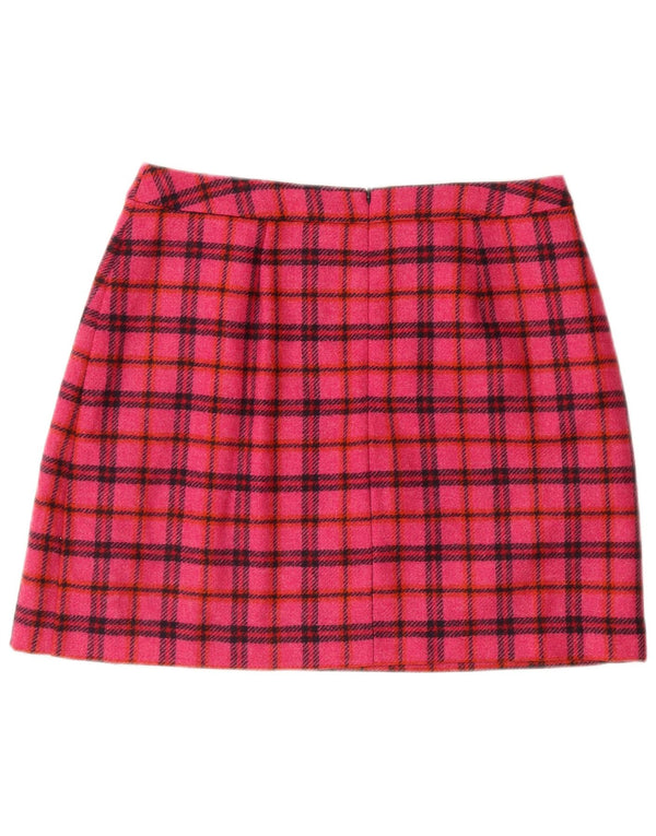 Minifalda Hobbs para mujer UK 44 Large Pink Check Wool
